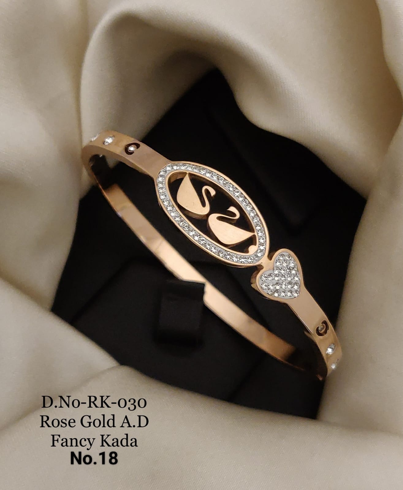 Rose Gold Free Size Steel Designer Breslet Kada Catalog
